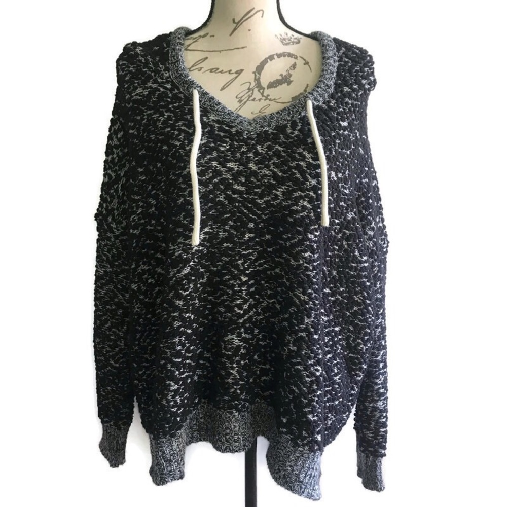 Listicle Cozy Popcorn Hoodie Pullover Sweater